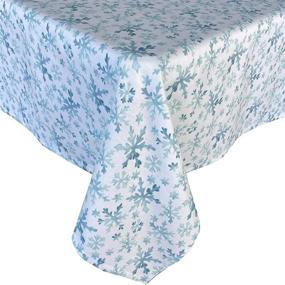 img 4 attached to ❄️ Stylish Snowflake-themed Lintex Snowflakes Christmas Tablecloth: Add a Touch of Elegance and Winter Charm to Your Dining Experience