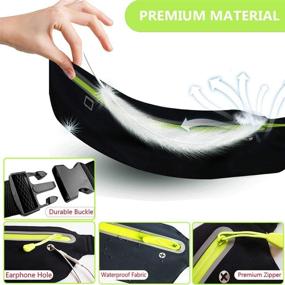 img 1 attached to 🏃 Running Belt with Adjustable Straps & Large Pocket - Ideal Running Fanny Pack for 6.5 inches Smartphones