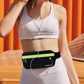 img 3 attached to 🏃 Running Belt with Adjustable Straps & Large Pocket - Ideal Running Fanny Pack for 6.5 inches Smartphones