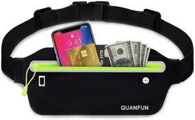 img 4 attached to 🏃 Running Belt with Adjustable Straps & Large Pocket - Ideal Running Fanny Pack for 6.5 inches Smartphones