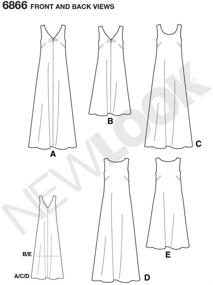 img 2 attached to 👗 Новый образ Выкройка 6866: Модные платья для дам, Размер A (S-M-L-XL)