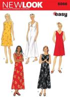 👗 new look sewing pattern 6866: trendy misses dresses, size a (s-m-l-xl) logo
