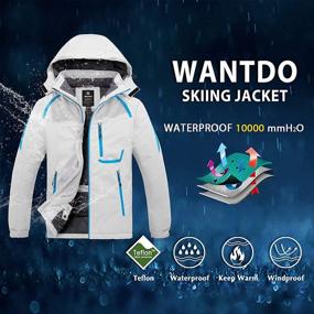 img 1 attached to 🧥 Wantdo Men's Waterproof Ski Jacket - Mountain Winter Warm Snow Coat, Windproof Rain Jacket