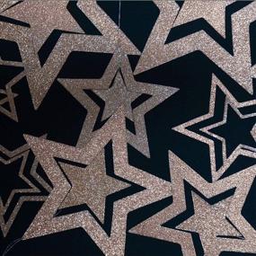 img 1 attached to 🌟 Shimmering Champagne Gold Star Garland: Perfect for Birthday Party Decor, Baby Shower, Anniversaries, Engagements, Christmas, New Year, Weddings, Graduations, Ramadan, EID - Stylish Hanging Streamer Backdrop Banner