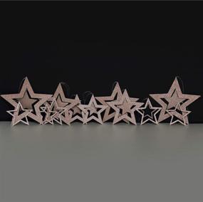 img 2 attached to 🌟 Shimmering Champagne Gold Star Garland: Perfect for Birthday Party Decor, Baby Shower, Anniversaries, Engagements, Christmas, New Year, Weddings, Graduations, Ramadan, EID - Stylish Hanging Streamer Backdrop Banner