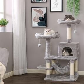 img 2 attached to 🐱 BEWISHOME MMJ53: Ultimate Multi-Level Cat Tower with Scratching Post, Plush Perch, and Jumping Platform – A Perfect Indoor Cat Condo and Activity Center for Your Feline Friend