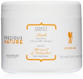 img 4 attached to 🌈 Alfaparf Milano Precious Nature Color Protection Hair Mask with Sweet Almond Oil and Pistachio Essence - Color Safe, Strengthening Treatment - Professional Salon Quality