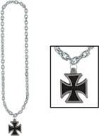 black silver chain medallion accessory logo