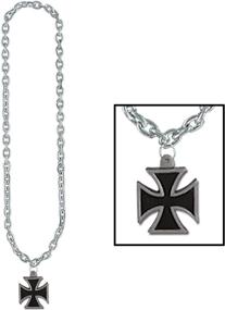 img 1 attached to Black Silver Chain Medallion Accessory