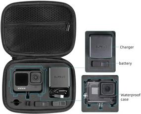 img 3 attached to 📸 SUREWO Small Surface-Waterproof Carrying Case for GoPro Hero 9/8/7/(2018)/6/5 Black, Session 5/4, Hero 3+, AKASO, Campark, YI Action Cameras, and More