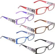 👓 fashionable ladies reading glasses 5-pack with colorful designs – boost your style with these readers logo