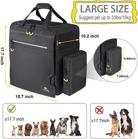 img 3 attached to 🐾 Texsens Dog Backpack Carrier: Ventilated Travel Pet Carrier for Cats & Dogs up to 33lbs – Ideal for Hiking, Vet Visits, and Outdoor Adventures