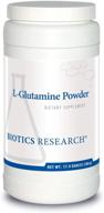 biotics research l glutamine powder: ultimate gut health support, muscle repair, and antioxidant activity - 17.9oz formula for 166 servings logo