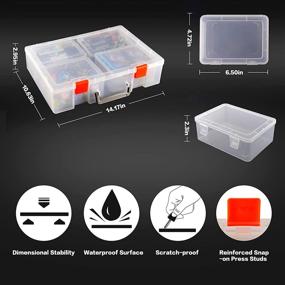 img 3 attached to 📦 Clear Multifunctional Storage Box with 1 Large Organizer and 4 Small Containers for Photos, Beads, Legos, Crafts, Nails, Stickers, Seeds, and Washi Tape - Ideal Art Supply Saver