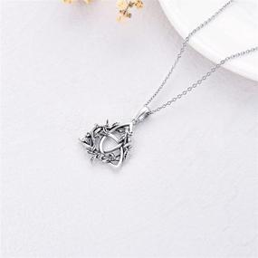 img 1 attached to 🍀 Celtic Knot Necklace - 925 Sterling Silver Oxidized Jewelry for Good Luck