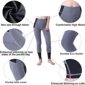 img 3 attached to 👖 Premium Quality Women's Breathable Horse Riding Tights: Knee Patch Grip Equestrian Pants for Schooling and Breeches Riding