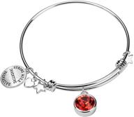 💎 girls' birthstone crystal expandable bracelet - silver jewelry logo