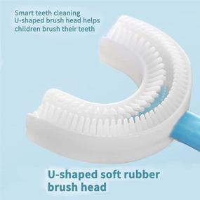 img 2 attached to Kids U-Shaped Toothbrush - 4 Pack, Soft Silicone Brush Head, Food Grade, 360° Oral Teeth Cleaning Design for Toddlers and Children (Ages 2-6)