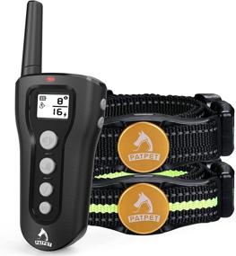 img 4 attached to 💪 Powerful PATPET Dog Training Collar with Remote - Shock Collar for Large Dogs 15-100lbs, 3 Training Modes - Train 2 Dogs Simultaneously!