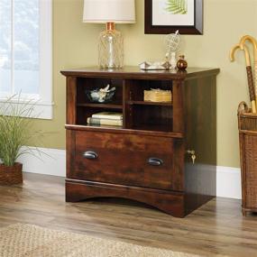 img 3 attached to 📁 Sauder Harbor View Lateral File Cabinet in Curado Cherry Finish