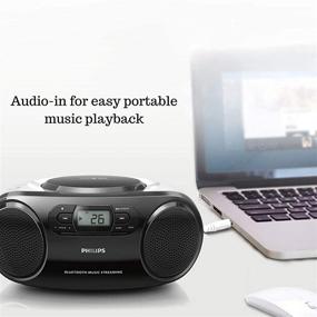img 1 attached to 🎵 Versatile Philips Portable CD Player Boombox with Bluetooth, MP3, FM Radio, USB Input, Audio-in, and LCD Display for immersive stereo sound