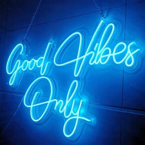 img 3 attached to Good Vibes Only Neon Sign Light Wall Art Decor - 🌈 Perfect Gifts for Home, Apartment, Bar, Club, Rave, Parties, and Christmas Decorations