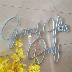 img 1 attached to Good Vibes Only Neon Sign Light Wall Art Decor - 🌈 Perfect Gifts for Home, Apartment, Bar, Club, Rave, Parties, and Christmas Decorations