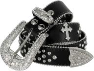 💎 stylish western crystal rhinestone cowgirl studded women's belt accessories: elevate your outfit! logo