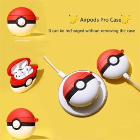 img 3 attached to 🧚 KAKUYI (Elf Ball) Airpods Pro Case Cover Soft Silicone | 3D Cartoon Funny Protective Case for Airpods 3 Case | Cute Anime Design with Keychain | Compatible with Kids Teens Boys Girls