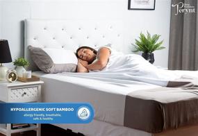 img 3 attached to 🛏️ Queen- Premium Bamboo Mattress Protector | Ultra Soft Waterproof Mattress Cover | Breathable & Hypoallergenic | Bed Protection & Comfort | Vinyl-Free | Queen Size 60"x80