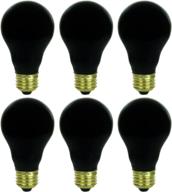 🔦 vibrant 6-pack sunlite 75a/bl blacklight bulbs - 75-watt, medium base, a19 incandescent, eye-catching colored glow logo