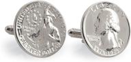 🔍 seo-optimized american coin treasures cuff links featuring washington quarter logo