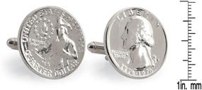 img 1 attached to 🔍 SEO-Optimized American Coin Treasures Cuff Links featuring Washington Quarter
