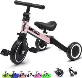 img 4 attached to 🚲 KORIMEFA 3 in 1 Kids Tricycle: Perfect Trike for 2 Year Old Toddlers - Ideal for Girls and Boys - Balance Bike for 10 Months to 2 Years - Safe and Fun Infant Trike!