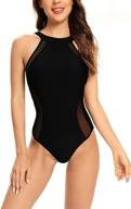 shekini womens athletic swimwear swimsuit logo