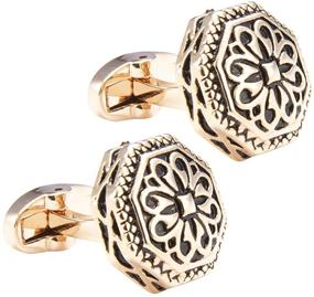 img 2 attached to KINGPiiN Engraving Exclusive Cufflinks Business Men's Accessories