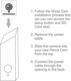 img 1 attached to 📏 Коробка для карандашей для камеры Wyze Cam V2 - повысьте дискретность и эстетику с этим кожухом для камеры плюс держатель для карандашей (совместимо с камерой Wyze Cam V2, не подходит для Wyze Cam Pan / V3 / Outdoor)