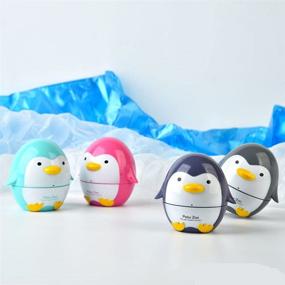 img 1 attached to 🐧 Golandstar Cute Cartoon Penguin Timer 60 Minutes Mechanical Kitchen Cooking Timer Clock with Loud Alarm Counters, Mini Size Manual Timer (Blue)