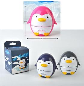 img 2 attached to 🐧 Golandstar Cute Cartoon Penguin Timer 60 Minutes Mechanical Kitchen Cooking Timer Clock with Loud Alarm Counters, Mini Size Manual Timer (Blue)