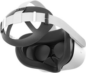 img 4 attached to Улучшенная силиконовая подкладка для затылка Oculus Quest 2 - аксессуары для замены VR Elite Strap с эффективным снятием давления и стабильностью наушников, улучшенной толщиной и дизайном высокой прочности