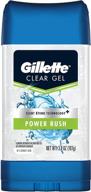 💪 gillette power rush clear gel антиперспирант-дезодорант - набор из 2 штук по 3,8 унций логотип