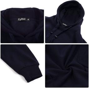 img 1 attached to Худи Eylhot Heavyweight SweatShirts для занятий спортом в спортзале, (мужская серая одежда для активного образа жизни)