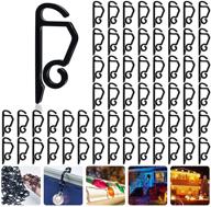 🎅 tite 100 pcs mini plastic gutter hanging hooks for outdoor christmas party & birthday wedding decoration - clips for christmas lights (e) logo