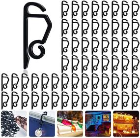 img 4 attached to 🎅 TITE 100 PCS Mini Plastic Gutter Hanging Hooks for Outdoor Christmas Party & Birthday Wedding Decoration - Clips for Christmas Lights (E)