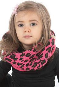 img 4 attached to 🧣 "Зимний вязанный бесконечный шарф Funky Junque Exclusives для девочек - круглая защита шеи для детей