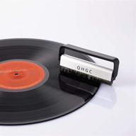 🎵 qhgc vinyl record cleaner: 2-in-1 carbon fiber & soft velvet brush for lps, stylus cleaning included logo