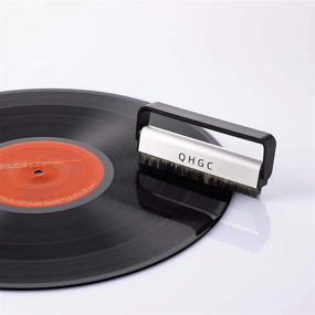 img 4 attached to 🎵 QHGC Vinyl Record Cleaner: 2-in-1 Carbon Fiber & Soft Velvet Brush for LPs, Stylus Cleaning Included