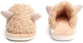 img 2 attached to 🐻 MEMON Boys Animal Slippers: Fun and Cozy Kids Fuzzy Slippers for Girls & Boys