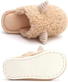 img 1 attached to 🐻 MEMON Boys Animal Slippers: Fun and Cozy Kids Fuzzy Slippers for Girls & Boys