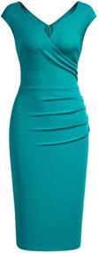 img 1 attached to 👗 Elegant Vintage Sleeveless Business Pencil Dress for Women - Miusol's Slim Style